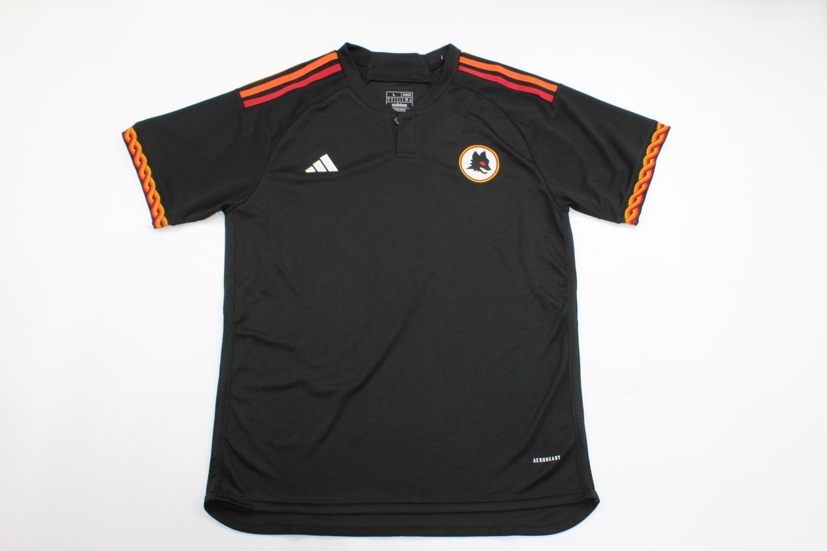 AAA Quality Roma 23/24 Third Black No Sponsor Jersey